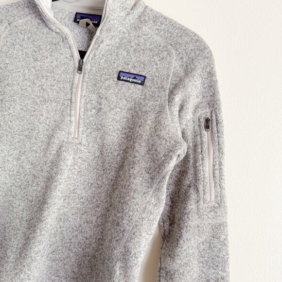 Patagonia Oatmeal Cream Quarter Zip Better Sweater Fleece Pullover Jacket Small - Picture 2 of 7